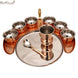 Copper Steel Moon Thali Set