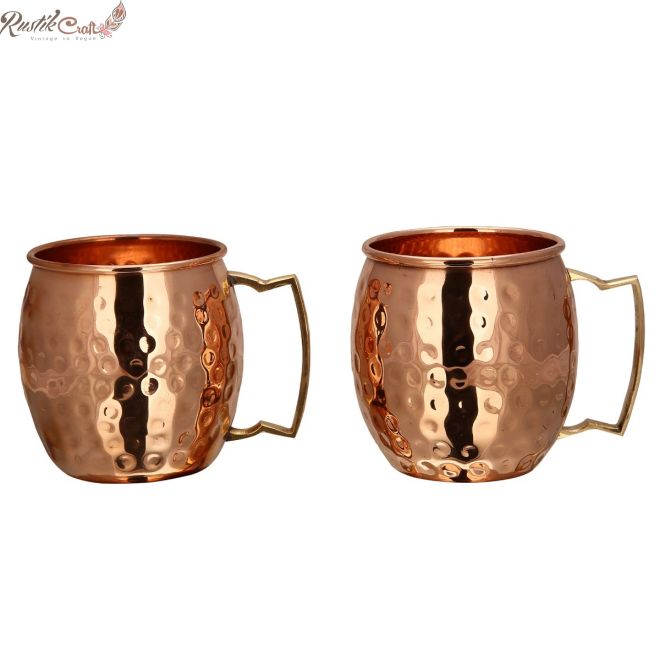 Hammered 2 Mug Set In Gift Box