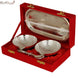 Silver Tray And 2 Bowl, Spoons In Gift Box