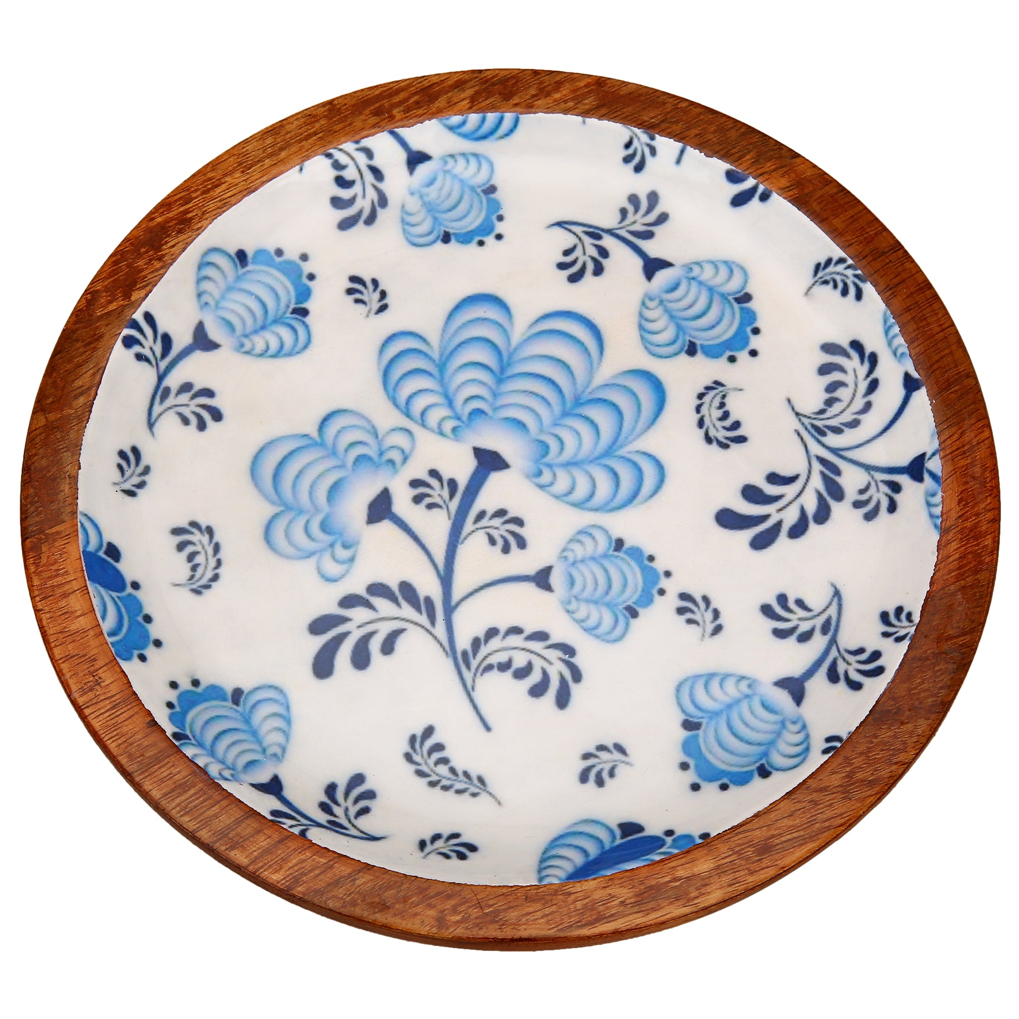 Enamel Coated Wooden Serving Tray/Plate