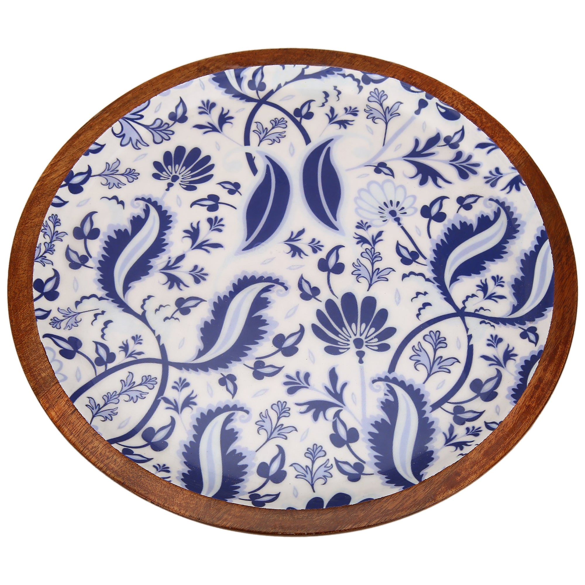 Enamel Coated Wooden Serving Tray/Plate