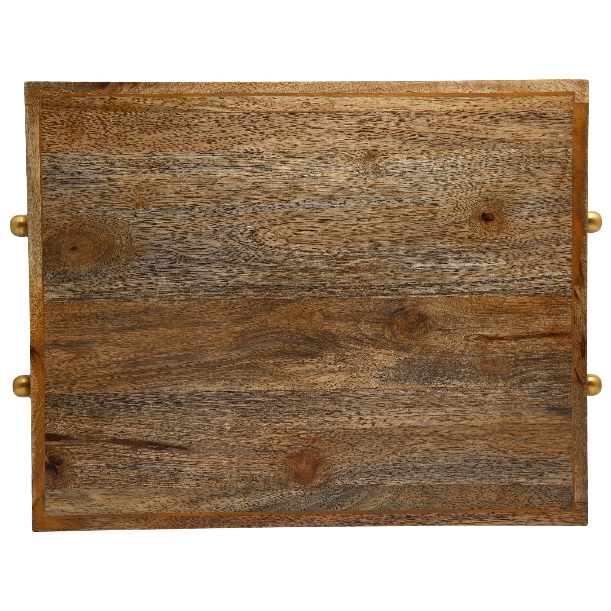 Wooden Tray with Nylon Rope Handles