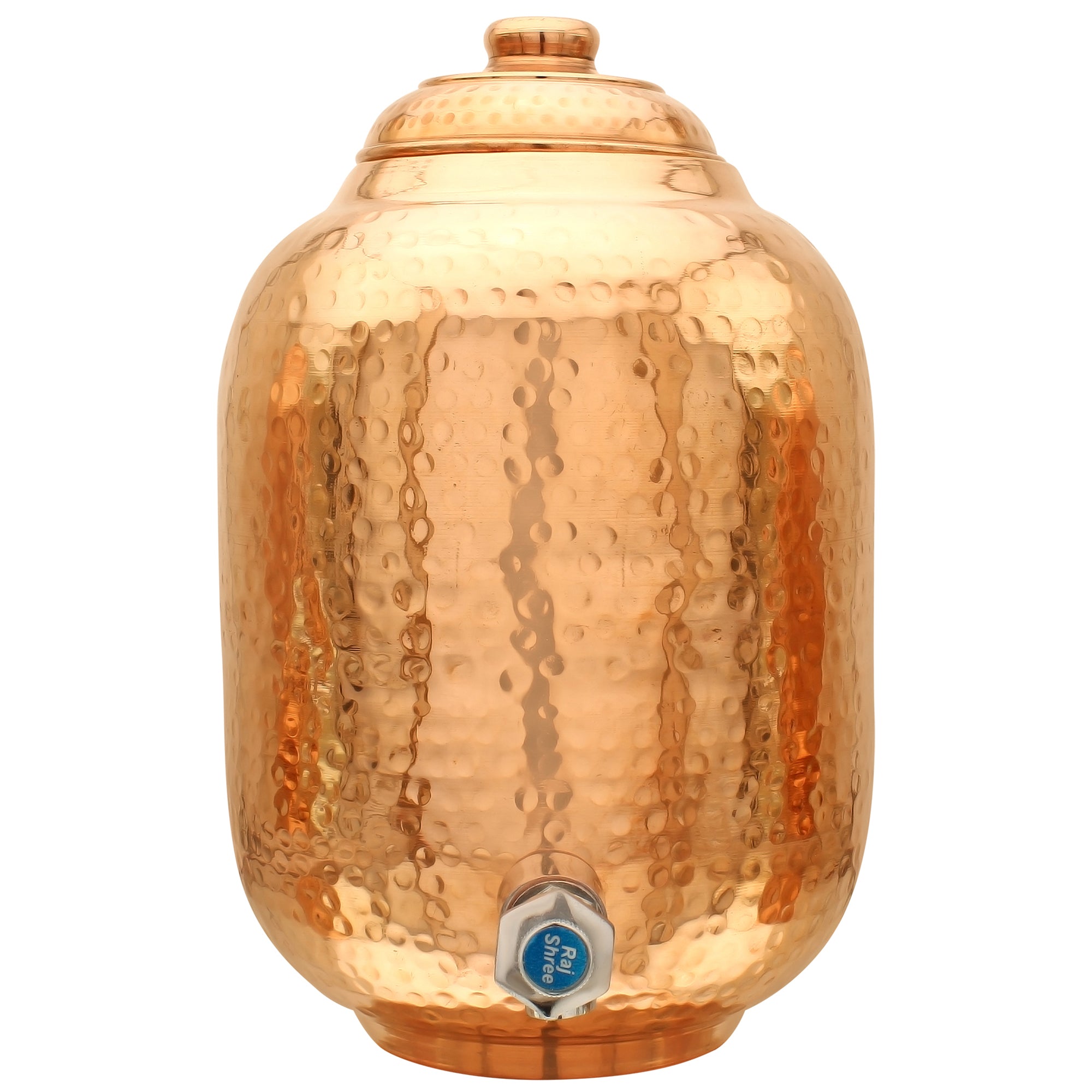 Hammered Copper Water Dispenser with Tap 5 LTR