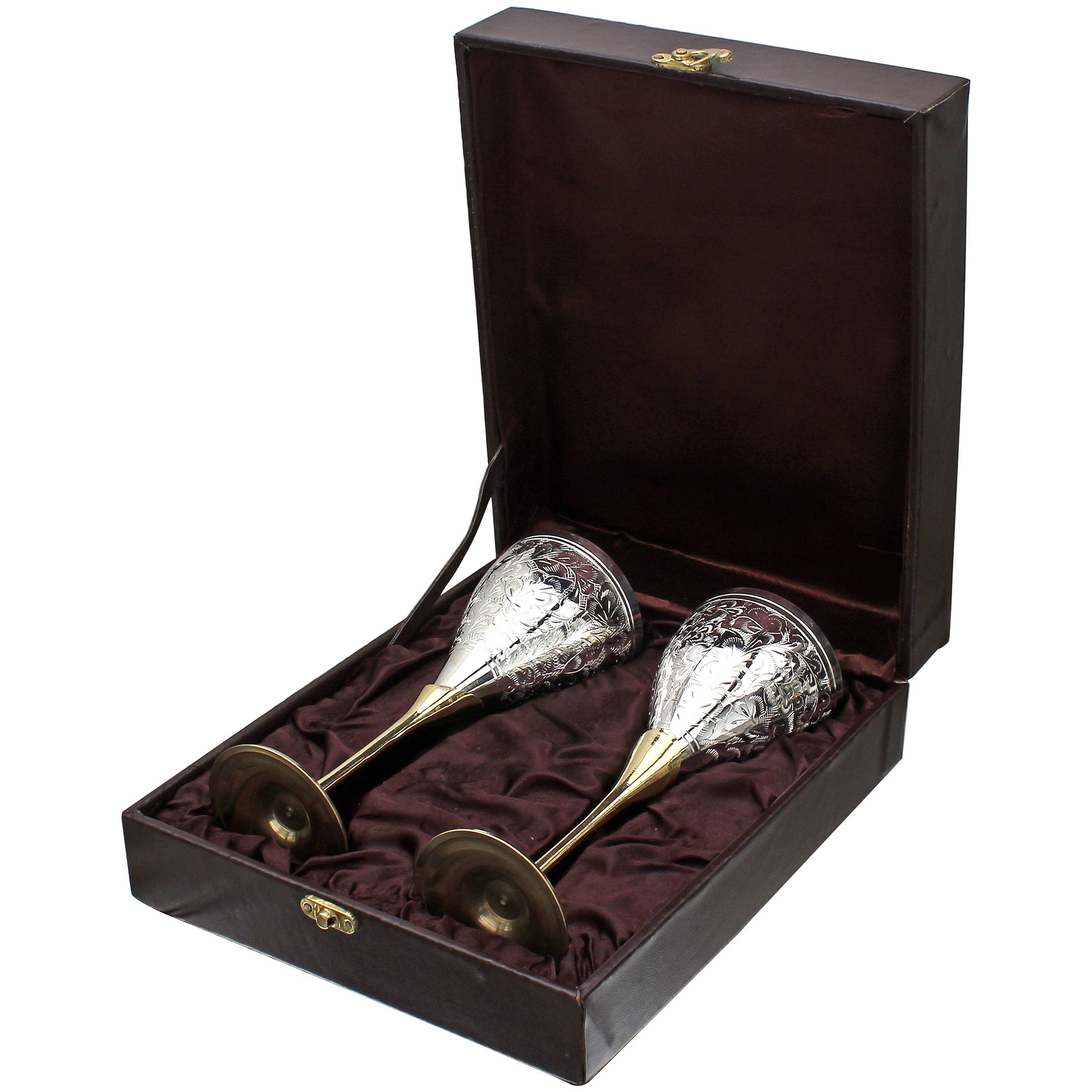 Silver Tray And 2 Bowl, Spoons In Gift Box