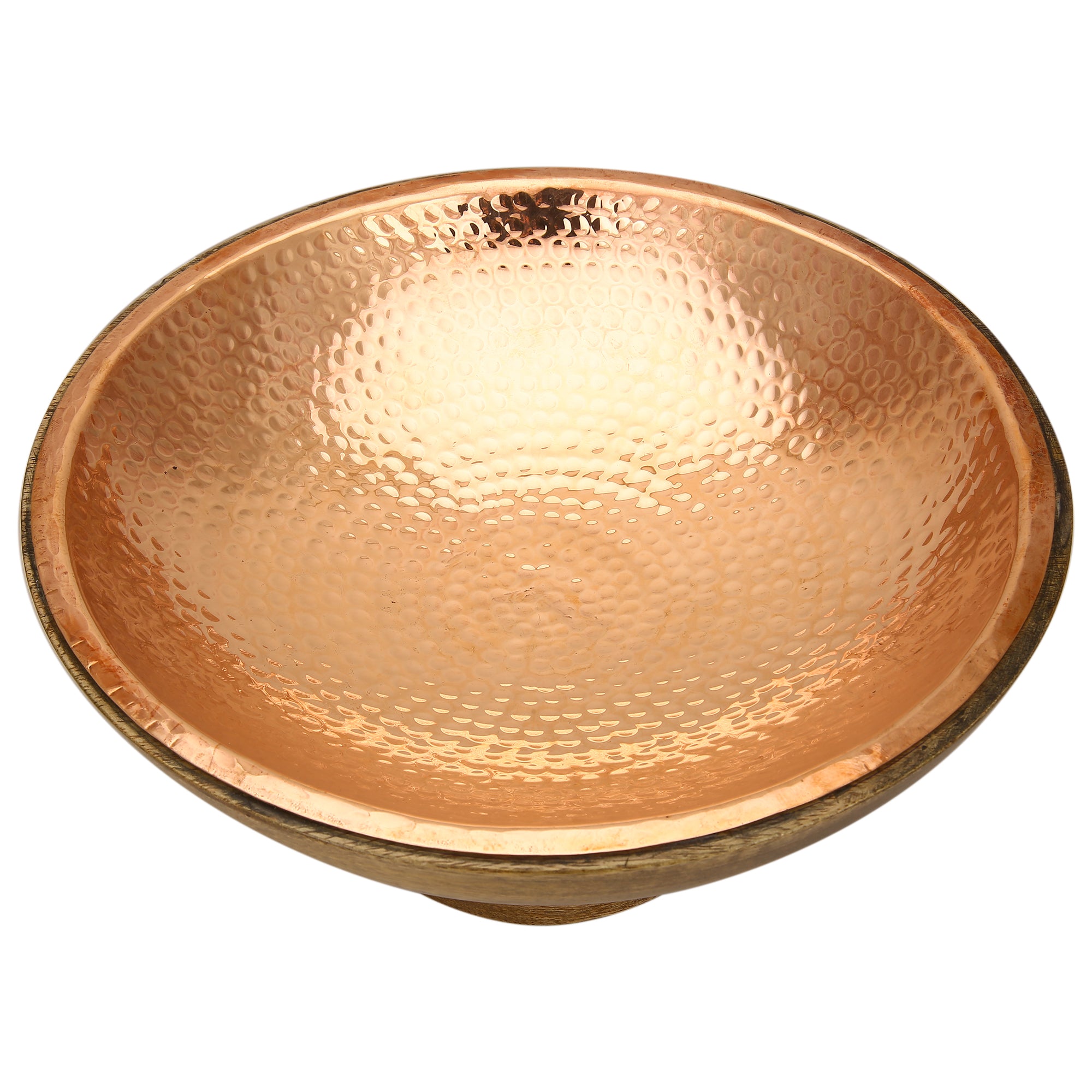 Wooden-Copper Fruit Bowl