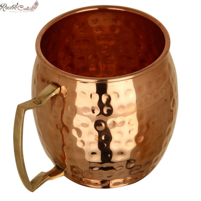 Copper Moscow Mule Mug with Brass Handle