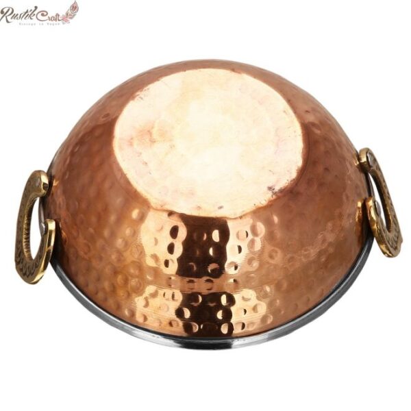 Copper Steel Karahi Serveware