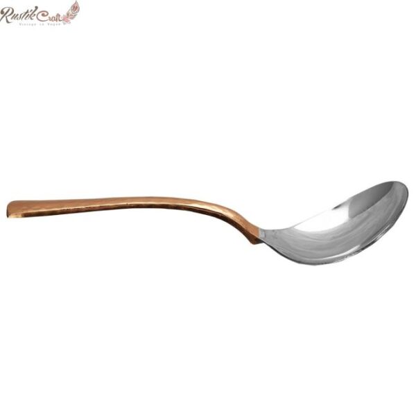 4 Copper Steel Serving Spoon Set