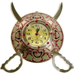 Rajasthani Sword Armour Wall Clock