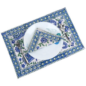 Cotton Block Prints Napkins & Place mats Set of 6 Each