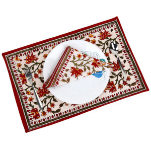 Cotton Block Prints Napkins & Place mats Set of 6 Each