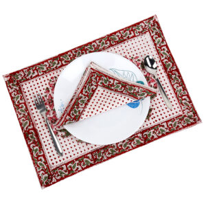 Cotton Block Prints Napkins & Place mats Set of 6 Each