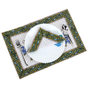 Cotton Block Prints Napkins & Place mats Set of 6 Each